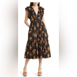 Chelsea28 floral ruffle sleeve dress